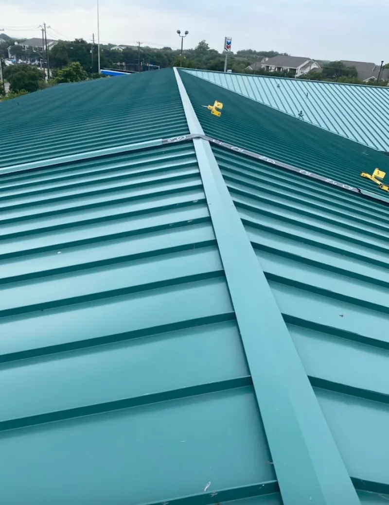 Green commercial metal roof ridge and valley for Metal Roof Repair in Murrysville